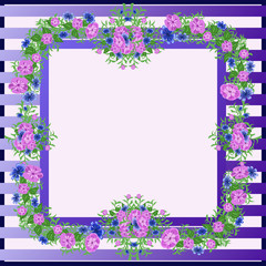 frame with flowers
