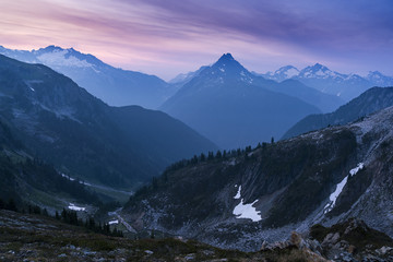 Sunrise from Sibley Pass, North Cascades National Park