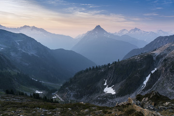 Sunrise from Sibley Pass, North Cascades National Park
