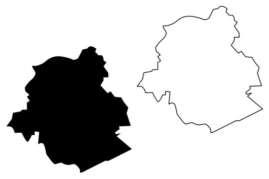 Brussels (Community and region of Belgium, Kingdom of Belgium) map vector illustration, scribble sketch  Brussels-Capital Region map