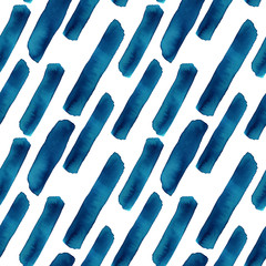 Watercolor long brush strokes background. Water color colorful lines seamless pattern. Hand painted abstract illustration for textile, poster, covers, wrapping paper