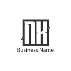 Initial Letter NX Logo Template Design