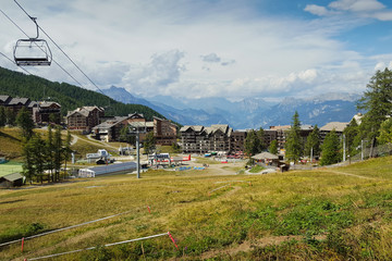 View of Risoul, french Alps