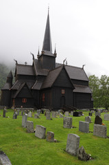 Fototapeta na wymiar Borgund wooden church