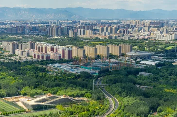 Foto op Plexiglas Beijing panoramic view of the city landscape © schemev