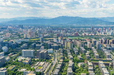 Beijing panoramic view of the city landscape