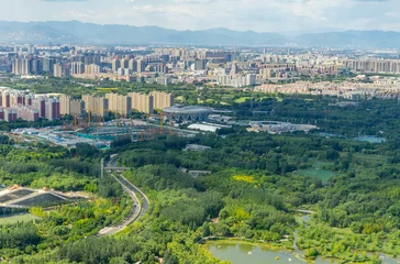 Fototapeten Beijing panoramic view of the city landscape © schemev