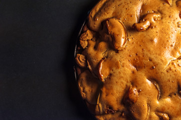 Homemade applepie, top view