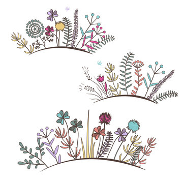 floral arrangements colorful botanical style clip art preview