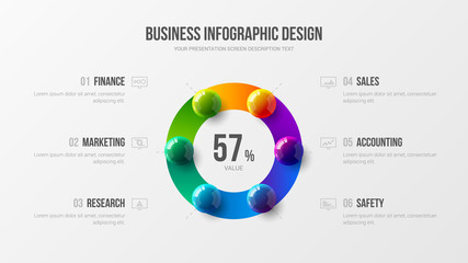 Amazing business infographic presentation vector illustration concept. Corporate marketing analytics data report creative design layout. Company statistics information graphic visualization template.