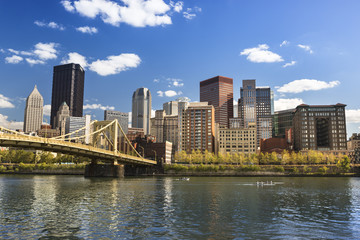 Roberto Clemente Bridge over Allegheny River Pittsburgh Pennsylvania USA