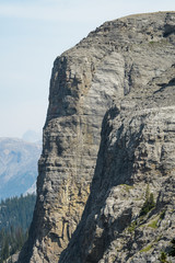 Closeup of a mountain in Banff National Park