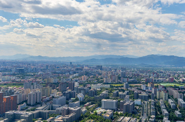 Fototapeta na wymiar Beijing panoramic view of the city landscape