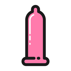 Condom line vector icon. World Contraception Day.