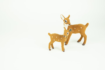 Deer and Fawn Felted Animal Figurines