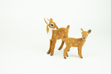 Deer and Fawn Felted Animal Figurines