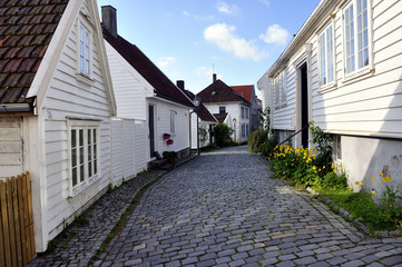 Stavanger old town wooden houses