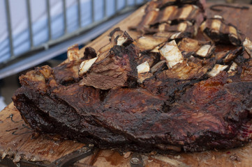 Stake asado, an Argentinian typical way of cooking meat.