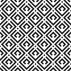 Black and white geometric seamless pattern. Vector background