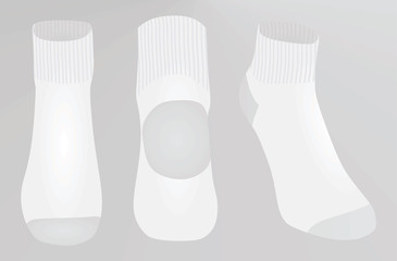 White socks. vector illustration