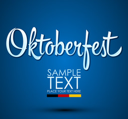 Oktoberfest celebration design, vector lettering illustration