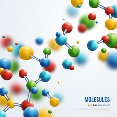 Colorful 3d molecules
