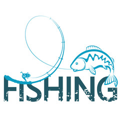 Fishing design with a fishing rod