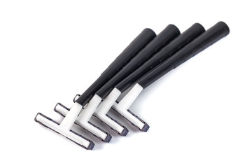 Shaving razors isolated on a white background