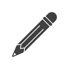 Pencil icon. Vector illustration on white background.