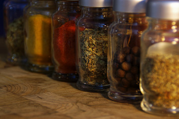 Spices in jars