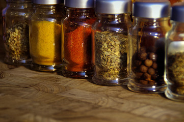 Spices in jars