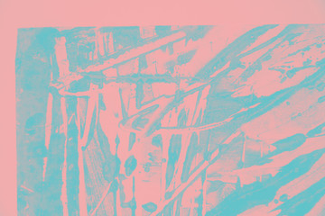 Pink and blue hand painted background texture with  brush strokes