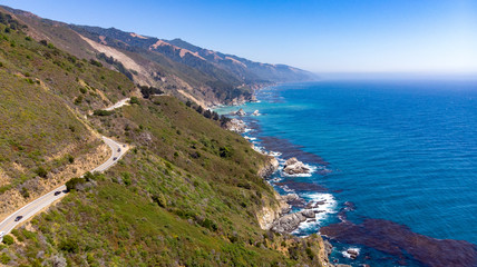 Big Sur, California from drone