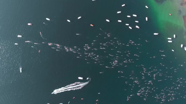 The Hellespont and Dardanelles crossing is a significant open water swim of 4&frac12; km between Europe and Asia.