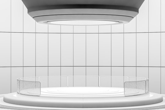 Teleportation chamber abstract sci fi future