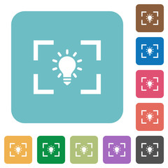 Camera white balance tungsten mode rounded square flat icons