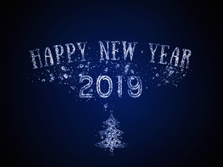 Fototapeta na wymiar happy New Year 2019! 