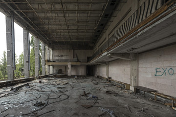 Derelict internal area - Palace of Culture (Pripyat/Chernobyl) 