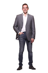 Full body caucasian man
