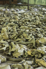 Gask masks in piles (Chernobyl/Pripyat)