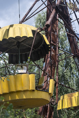 Derelict ferris wheel ruins on playground (Pripyat/Chernobyl) 