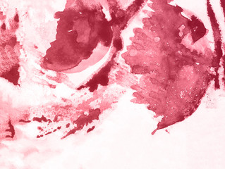 Red watercolor background.