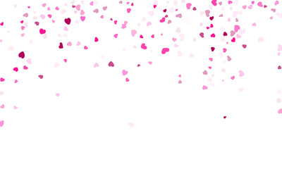 Hearts confetti flying vector background graphic design.