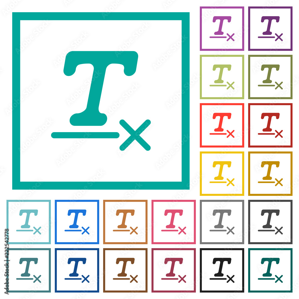 Fototapete clear text format flat color icons with quadrant frames