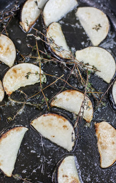 live cooking pommes cuisson poele