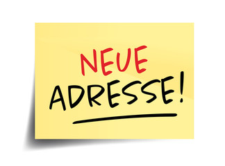 Neue adresse