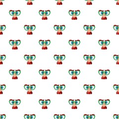 Obraz premium Face of magician pattern. Cartoon illustration of face of magician vector pattern for web