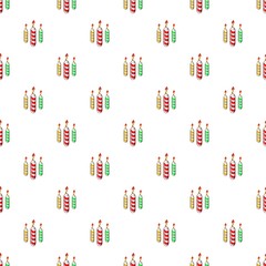 Festive candles pattern. Cartoon illustration of festive candles vector pattern for web