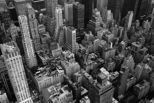 Fototapeta New York City skyline Black and White photo