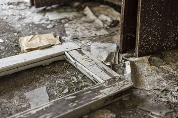 Derelict remains of a door (Pripyat/Chernobyl) 